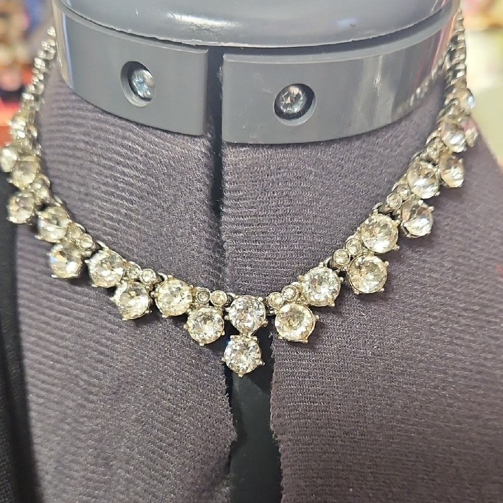 17inch Vintage Bogoff Rhinestone Necklace